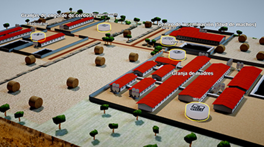 3D exafan construcción granjas